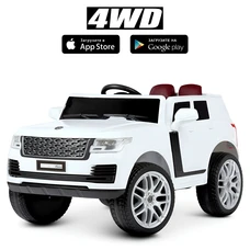 Детский электромобиль джип M 4836EBLR-1 белый Range Rover с полным приводом фото 41