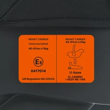 Автокресло El Camino i-Keep ME 1186 Melange Jet Black черное i-SIZE R129 рост ребенка 40-87 см фото 92