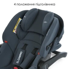 Автокресло El Camino i-Keep ME 1186 Melange Midnight Gray серое i-SIZE R129 рост ребенка 40-87 см фото 63