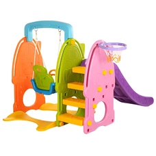 Детская горка - качель Bambi B0903-4 с баскетбольным кольцом фото 14