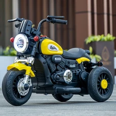 Детский мотоцикл Bambi M 6526ER-6 желтый трехколесный фото 14