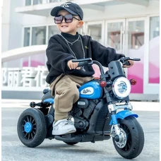 Детский мотоцикл Bambi M 6526ER-12 голубой трехколесный фото 14