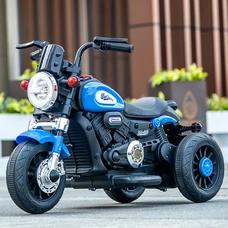 Детский мотоцикл Bambi M 6526ER-12 голубой трехколесный фото 21