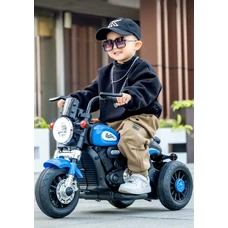 Детский мотоцикл Bambi M 6526ER-12 голубой трехколесный фото 37