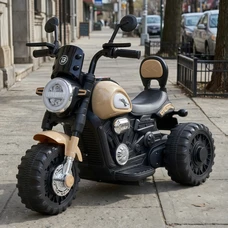 Детский мотоцикл Bambi M 6526ER-13 бежевый трехколесный