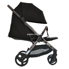 Прогулочная коляска El Camino Axis ME 1192 Black черная, чехол на ножки фото 21