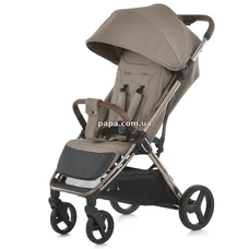 Прогулочная коляска El Camino Axis ME 1192 Milk Chocolate бежевая, чехол на ножки