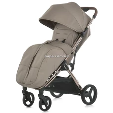 Прогулочная коляска El Camino Axis ME 1192 Milk Chocolate бежевая, чехол на ножки фото 14