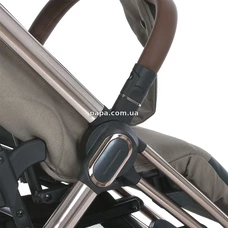 Прогулочная коляска El Camino Axis ME 1192 Milk Chocolate бежевая, чехол на ножки фото 16