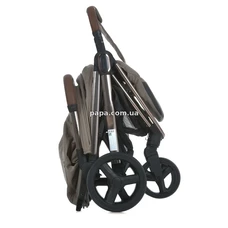 Прогулочная коляска El Camino Axis ME 1192 Milk Chocolate бежевая, чехол на ножки фото 11