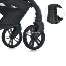 Прогулочная коляска El Camino Dahlia ME 1181 Volcanic Gray серая, полиуретановые колеса фото 86