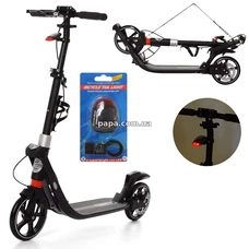 Самокат для взрослых SR 2-015-3-B черный, складной, руль регулируется