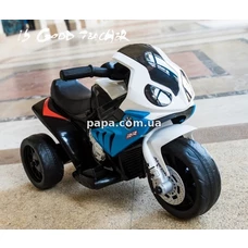 Детский мотоцикл Bambi JT 5188 L-4 синий, кожаное сиденье, музыка фото 14