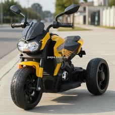 Детский электромотоцикл M 5825 E-6 желтый, EVA колеса