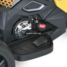 Детский электромотоцикл M 5825 E-6 желтый, EVA колеса фото 11