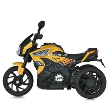 Детский электромотоцикл M 5825 E-6 желтый, EVA колеса фото 86