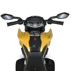 Детский электромотоцикл M 5825 E-6 желтый, EVA колеса фото 92