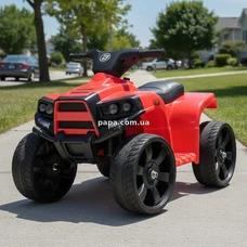 Детский электроквадроцикл M 3893 EL-3 красный, EVA колеса, светятся фары