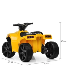 Детский на аккумуляторе M 3893 EL-6 желтый, EVA колеса, светятся фары фото 37