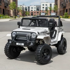 Детский электромобиль джип M 5991 EBLR-1 (24V) белый, 4 мотора
