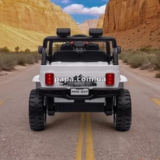 Детский электромобиль джип M 5991 EBLR-1 (24V) белый, 4 мотора фото 53