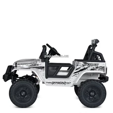 Детский электромобиль джип M 5991 EBLR-1 (24V) белый, 4 мотора фото 41