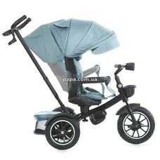 Трехколесный велосипед El Camino Modena ME 1193 Cloud Blue с ручкой, голубой фото 41