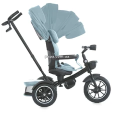 Трехколесный велосипед El Camino Modena ME 1193 Cloud Blue с ручкой, голубой фото 54