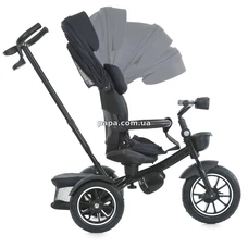 Трехколесный велосипед El Camino Modena ME 1193 Dark Gray с ручкой, графитовый фото 54