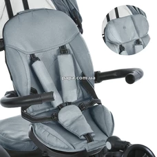 Трехколесный велосипед El Camino Modena ME 1193 Gray с ручкой, серый фото 20