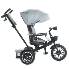 Трехколесный велосипед El Camino Modena ME 1193 Gray с ручкой, серый фото 21