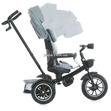 Трехколесный велосипед El Camino Modena ME 1193 Gray с ручкой, серый фото 54