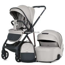 Универсальная коляска 2 в 1 El Camino Coil ME 1190 Cloud Beige бежевая, люлька, прогулочный блок фото 14