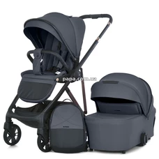 Универсальная коляска 2 в 1 El Camino Coil ME 1190 Asphalt Gray серая, люлька, прогулочный блок фото 14