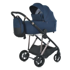 Универсальная коляска 2 в 1 El Camino Coil ME 1190 Iris Blue синяя, люлька, прогулочный блок
