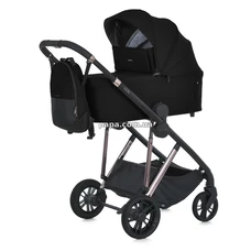 Универсальная коляска 2 в 1 El Camino Coil ME 1190 Jet Black черная, люлька, прогулочный блок