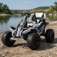 Детский электрокарт M 6029 EBLR-1 (24V) белый, 4 мотора, пульт управления