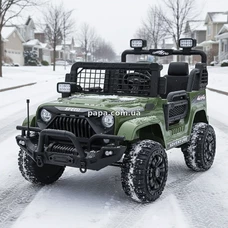 Двухместный детский электромобиль джип M 6270 EBLR-10 (24V) хаки, пульт управления