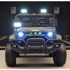 Двухместный детский электромобиль джип M 6270 EBLR-10 (24V) хаки, пульт управления фото 14