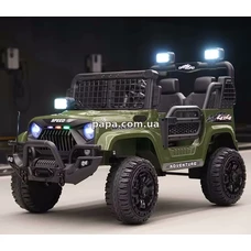 Двухместный детский электромобиль джип M 6270 EBLR-10 (24V) хаки, пульт управления фото 37