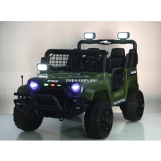 Двухместный детский электромобиль джип M 6270 EBLR-10 (24V) хаки, пульт управления фото 41