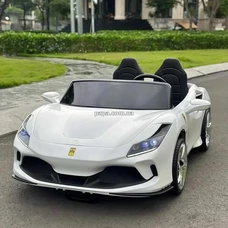Двухместная детская машина M 6197 EBLR-1 (24V) белая, Ferrari, 2 мотора по 200 Вт