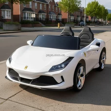 Двухместная детская машина M 6197 EBLR-1 (24V) белая, Ferrari, 2 мотора по 200 Вт фото 37