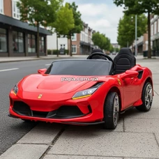 Двухместная детская машина M 6197 EBLR-3 (24V) красная, Ferrari, 2 мотора по 200 Вт