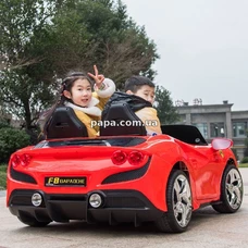 Двухместная детская машина M 6197 EBLR-3 (24V) красная, Ferrari, 2 мотора по 200 Вт фото 41