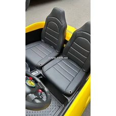 Двухместная детская машина M 6197 EBLR-6 (24V) желтая, Ferrari, 2 мотора по 200 Вт фото 22