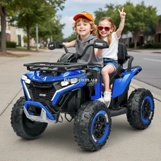 Детский электроквадроцикл M 6272 EBLR-4 (24V) синий, с пультом управления фото 14
