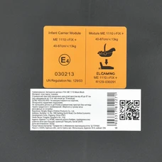 Автокресло El Camino i-Fix+ ME 1110 Moon Black черное бебикокон i-Size R129 фото 31