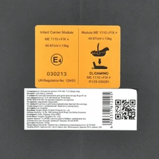 Автокресло El Camino i-Fix+ ME 1110 Simply Gray серое бебикокон i-Size R129 фото 53