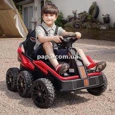 Детский электрокарт M 5765 EBLR-3 красный, 4 мотора 35W фото 14